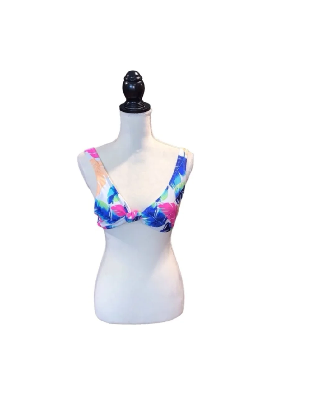 SO tropical print bikini top knot front sw40 size xl